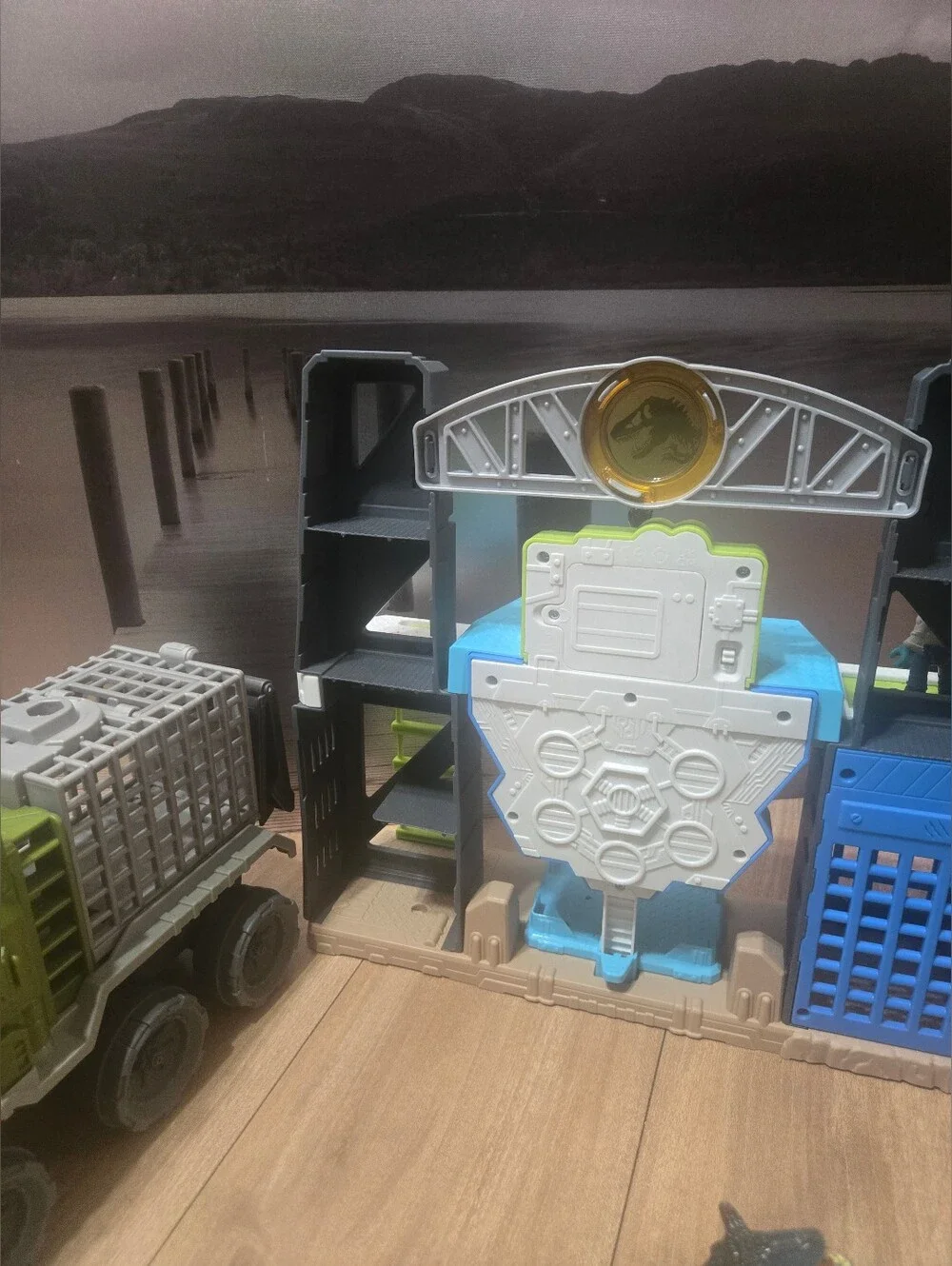 Fisher-Price Imaginext Jurassic World Green and Blue Dinosaur Transport